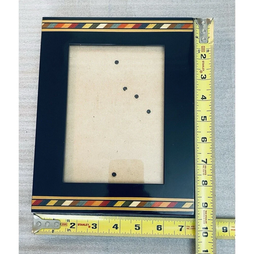 Vintage RareWoods Inlaid Wood Photo Frame Southwestern Thailand HB Group 1998